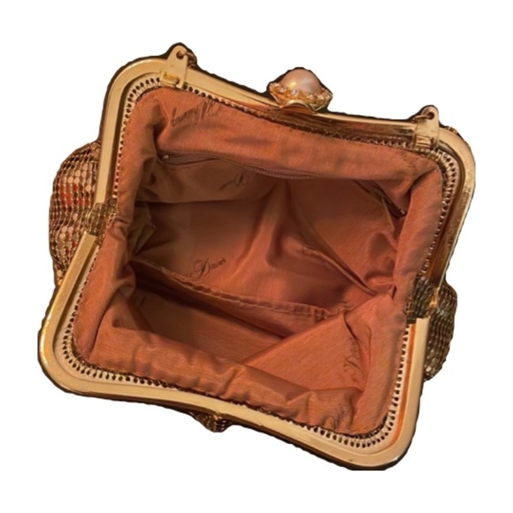 Vintage Timeless Whiting & Davis Vintage Gold Pouch Purse - Picture 6 of 11